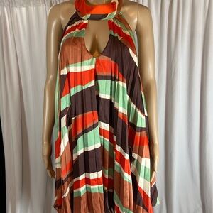 Anthropologie Hutch Multicolor Halter Neck Dress